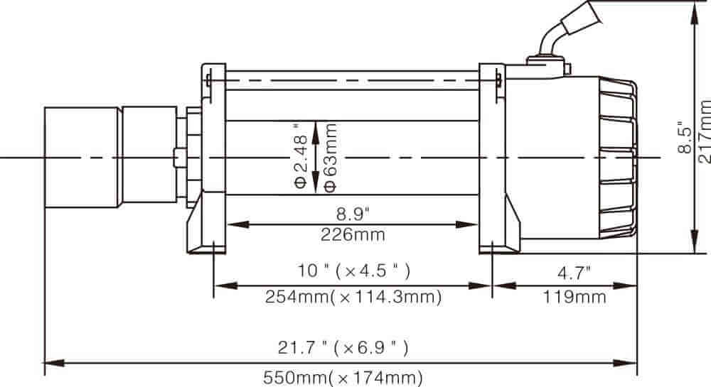 Схема лебедки HWX10000A